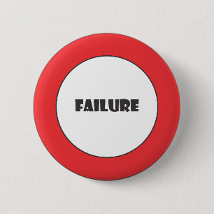 Prohibiting failure sign 6 cm round badge