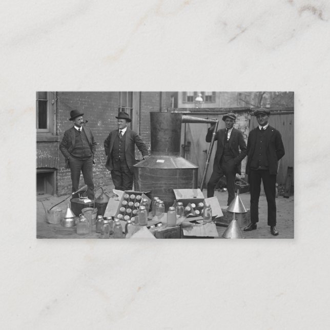 Prohibition Agents With Moonshine Still 1922 Business Card (Front)