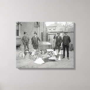 Prohibition Agents with Moonshine Still, 1922 Canvas Print
