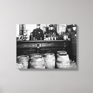 Prohibition - Speakeasy Police Raid Bootlegger - M Canvas Print