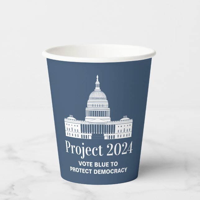 Project 2024 Vote for Democracy Paper Cups (Front)