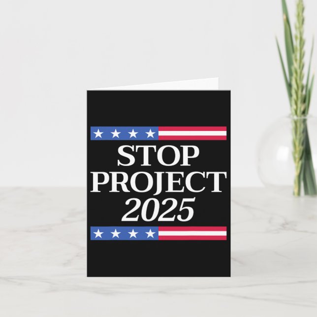 Project 2025 Anti Trump Usa Flag Political Women M Card (Front)