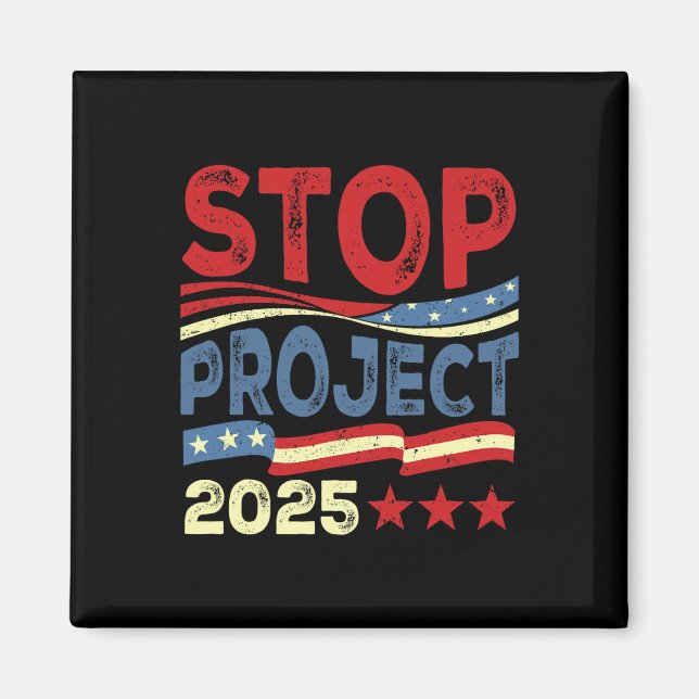 Project 2025 Anti Trump Usa Flag Political Women M Magnet (Front)