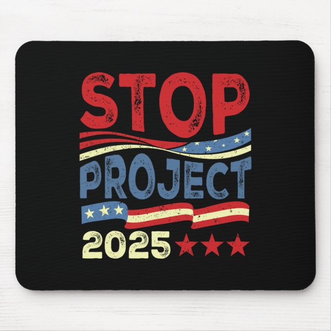Project 2025 Anti Trump Usa Flag Political Women M Mouse Pad (Front)