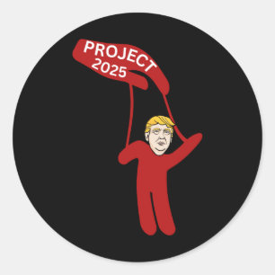 Project 2025 Donald Trump Puppet  Classic Round Sticker