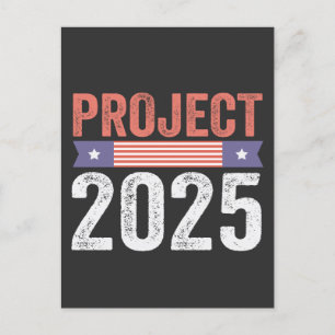 Project 2025 Trump American Patroitic T-Shirt Postcard