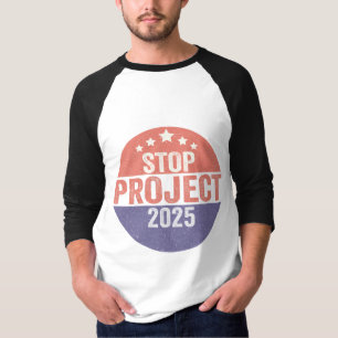 Project 2025 Trump American Patroitic USA Button T-Shirt