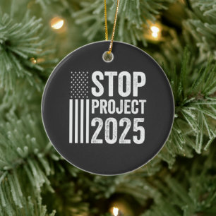 Project 2025 Trump American Republican USA Ceramic Tree Decoration