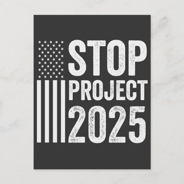 Project 2025 Trump American Republican USA Postcard (Front)