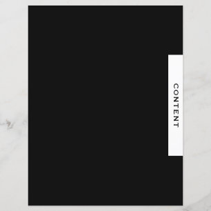 Project Binder Section Divider   Content
