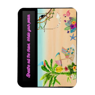 Project completion, breakup, detox , beach theme  magnet