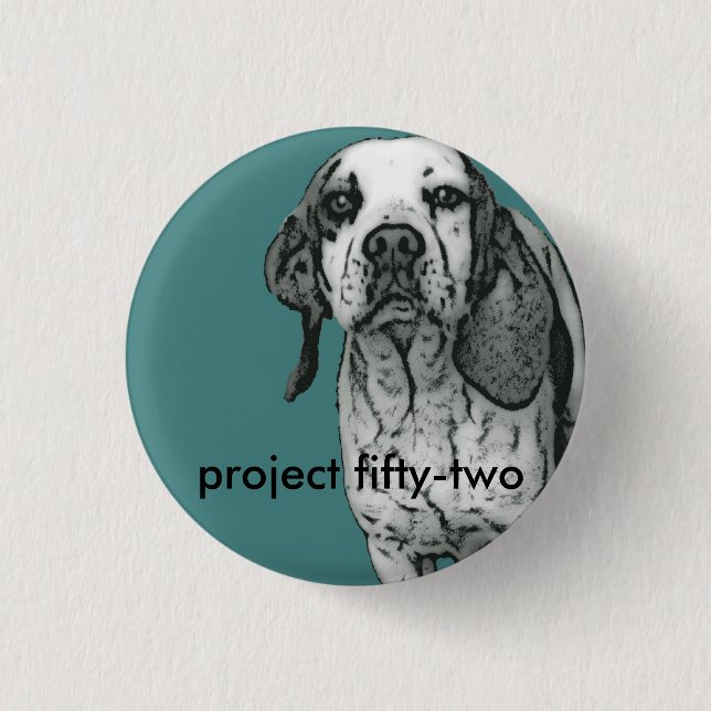 project fifty-two 3 cm round badge (Front)