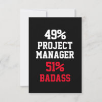 Project Manager Badass Card