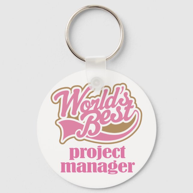 Project Manager Pink Gift Key Ring (Front)