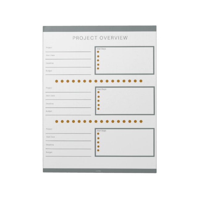 Project Overview Notepad (Rotated)