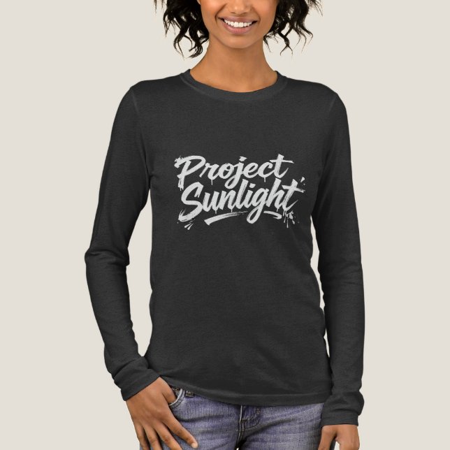 Project Sunlight Motivational Brush Script Long Sl Tri-Blend Shirt (Front)