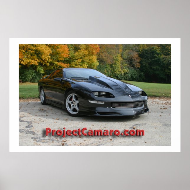 ProjectCamaro.com's Black Camaro Poster (Front)