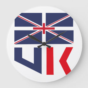 PROJECTED FLAG UK / ENGLAND BY MASANSER LARGE CLOCK