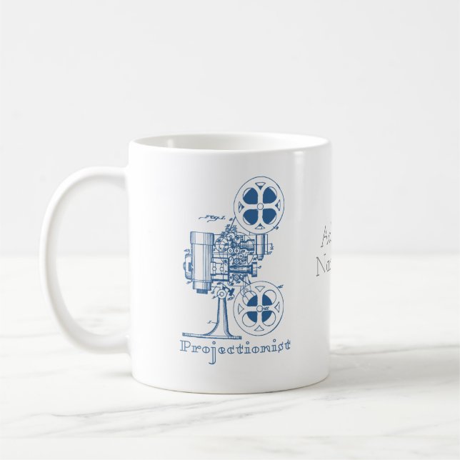 Projectionist personalised 11 oz Classic White Mug (Left)