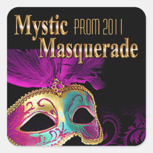 Prom 2011 Mystic Masquerade Party Square Sticker