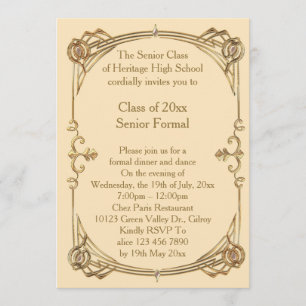 prom class senior formal invitation