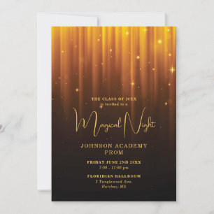 Prom Invitation Magical Night Golden Lights