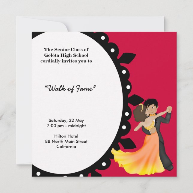Prom Night Dance Invitation (Front)