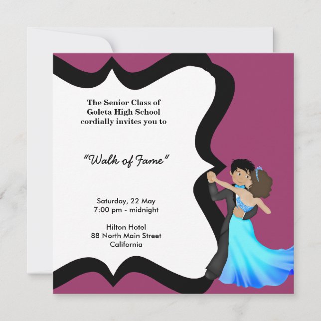 Prom Night Dance Invitation (Front)