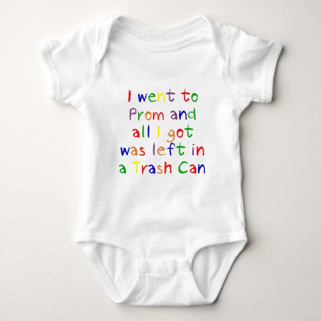 Prom Night Dumpster Baby Baby Bodysuit (Front)