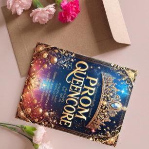 Prom Queencore Invitation : stunning royal theme