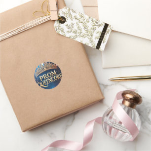 Prom Queencore Invitation : stunning royal theme Classic Round Sticker