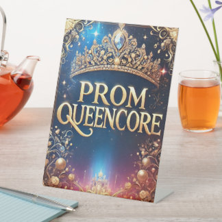 Prom Queencore Invitation : stunning royal theme Pedestal Sign