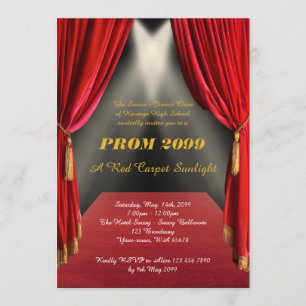 Prom Senior-Junior, Gatsby style, Red Carpet Night Invitation