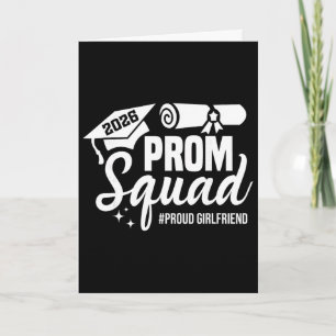 Prom Squad 2026 Proud Girlfriend Graduate Prom Cl Card