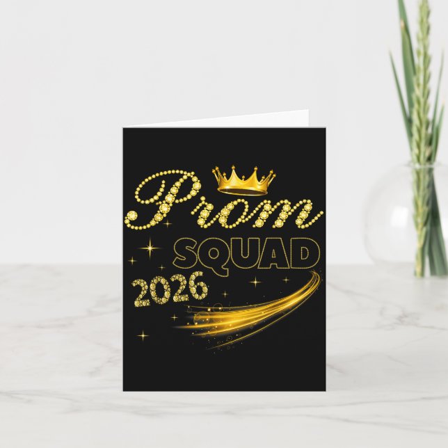 Prom Squad Graduation Class 2026 Illustration Card (Front)