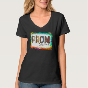 Prom Squad Leopard Bleached Graduation Family Matc T-Shirt