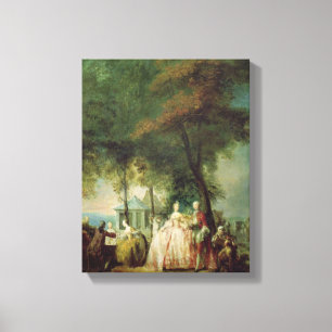 Promenade at Longchamp, c.1760 Canvas Print