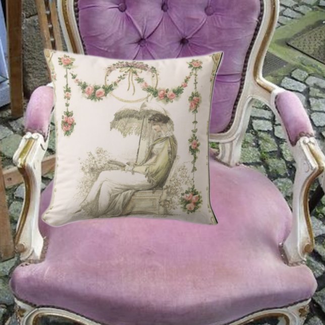 'Promenade Dress' Regency fashionplate Cushion (Creator Uploaded)