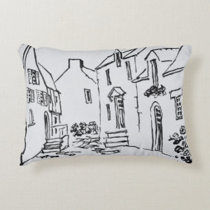 Promenade du Ruicard La Roche-Bernard, Brittany Decorative Cushion