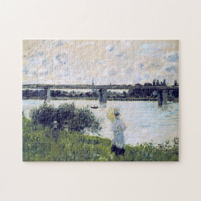 Promenade near Bridge of Argenteuil Monet Fine Art Jigsaw Puzzle (Horizontal)