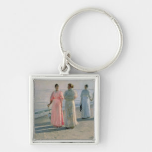 Promenade on the Beach Key Ring