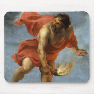 Prometheus Carrying Fire Mouse Pad