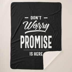 Promise Personalised Name Birthday Gift Sherpa Blanket