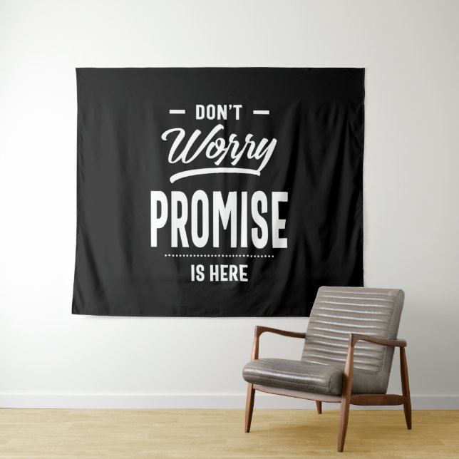 Promise Personalised Name Birthday Gift Tapestry (In Situ (Horizontal))