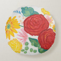 Promise Rose Watercolor Nature Red Yellow Floral
