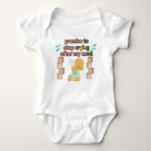 Promise to Stop Crying White Baby Bodysuit