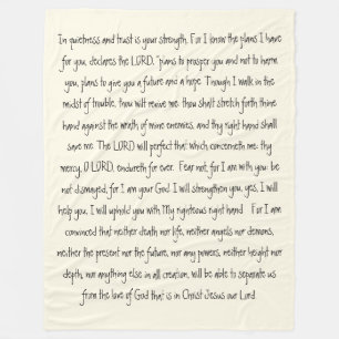 Promises God Bible Verses Comforter Fleece Blanket