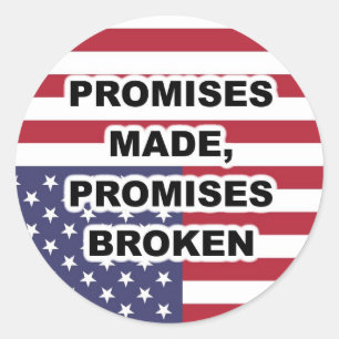 Promises Made, Promises Broken - FLAG Classic Round Sticker