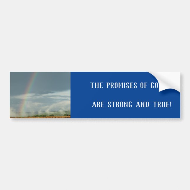 Promises of God Rainbow Bumper Sticker (Front)