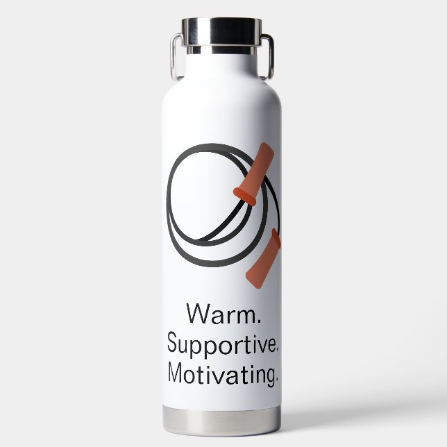 Promo Beginner Fitness, Warm Supportive Motivating Water Bottle (Front)